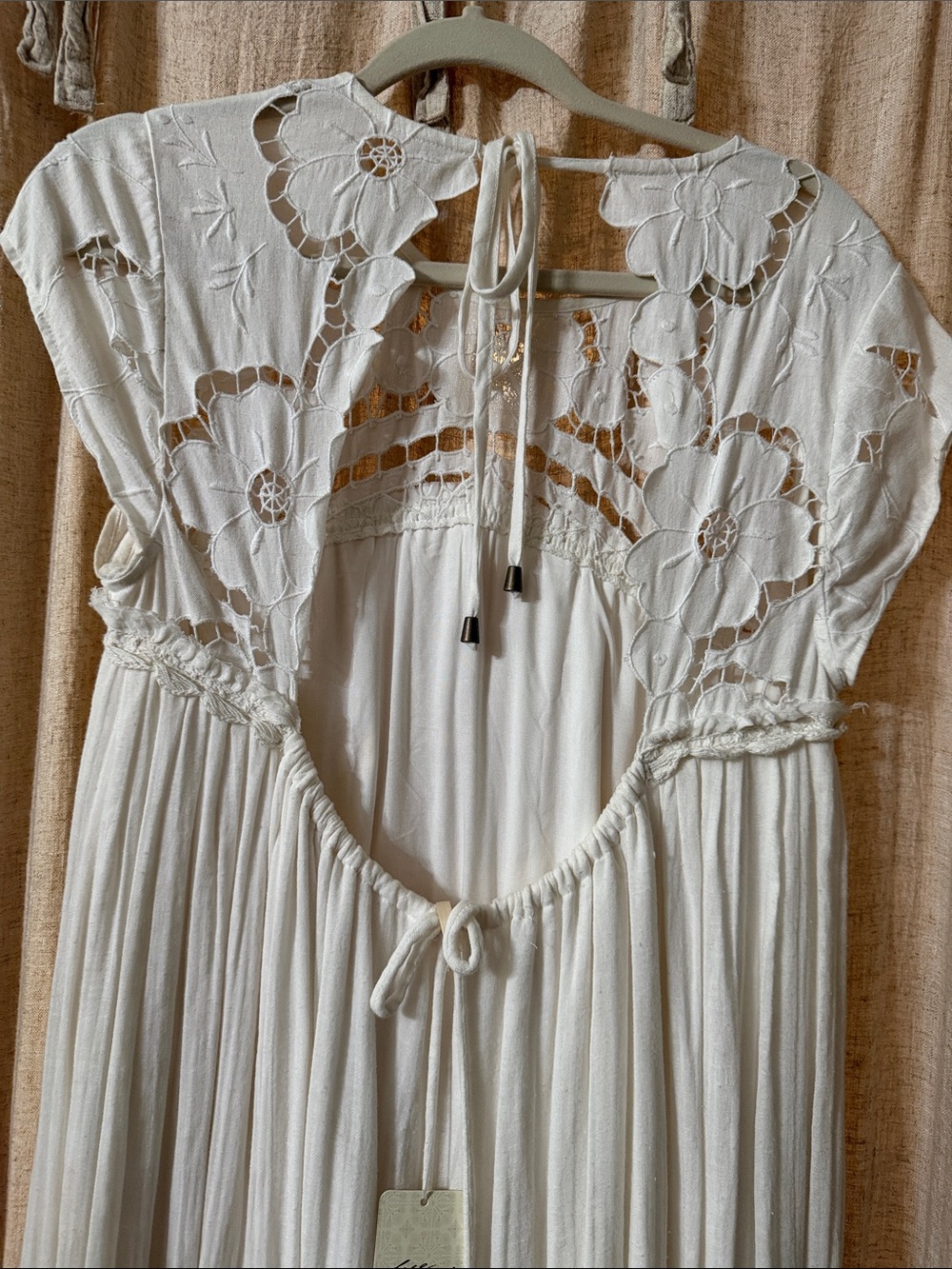 Free People Ivory Boho Maxi Dress – Size Medium – NWT - Picture 4 of 5